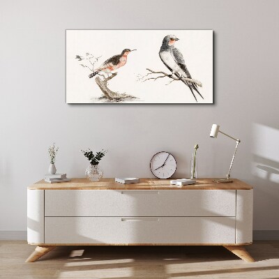 Birds on the branches Canvas Wall art
