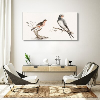 Birds on the branches Canvas Wall art