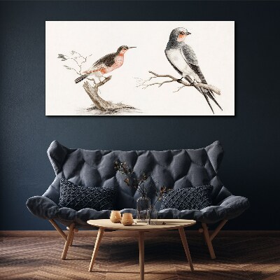 Birds on the branches Canvas Wall art
