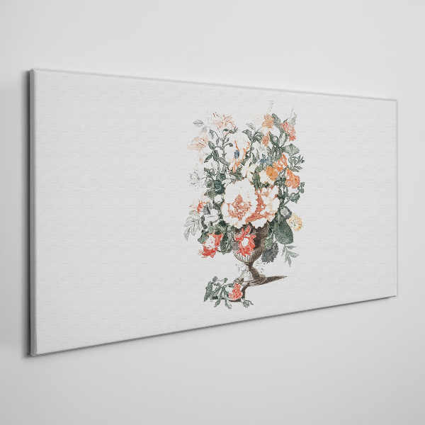 Flower bouquet in a vase Canvas Wall art
