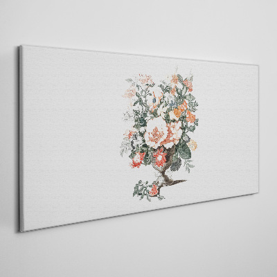 Flower bouquet in a vase Canvas Wall art