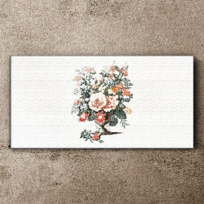 Flower bouquet in a vase Canvas Wall art