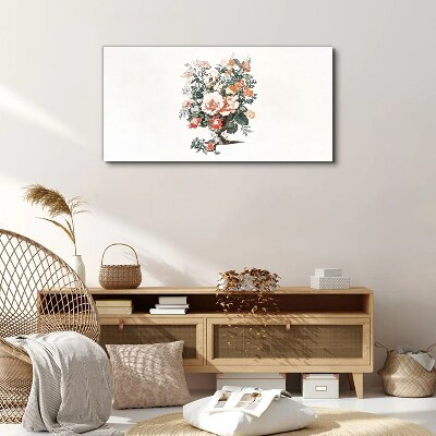 Flower bouquet in a vase Canvas Wall art