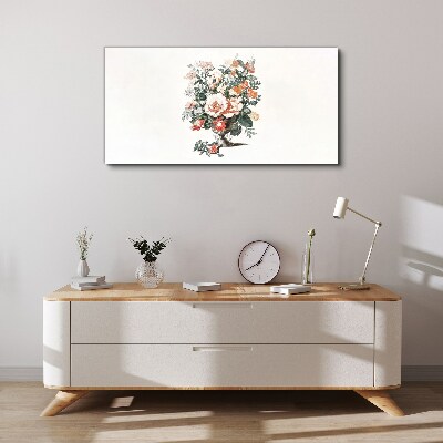 Flower bouquet in a vase Canvas Wall art