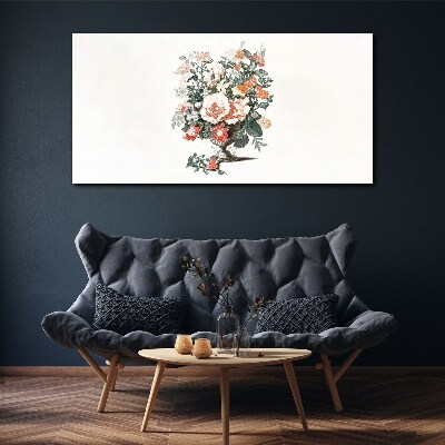Flower bouquet in a vase Canvas Wall art