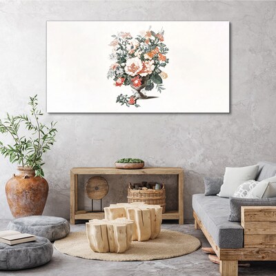 Flower bouquet in a vase Canvas Wall art