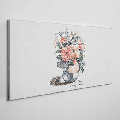 Figure flowers plant Canvas Wall art