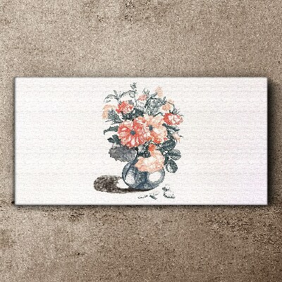 Flowers in a vase Canvas Wall art