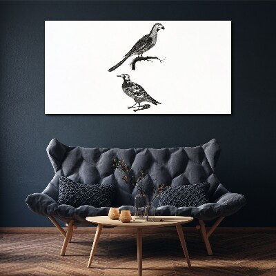 Birds on a branch Canvas Wall art