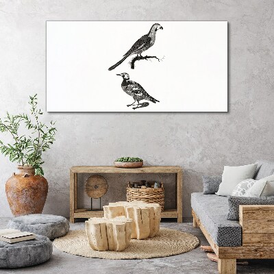 Birds on a branch Canvas Wall art