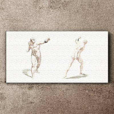 Movement and expression in the act Canvas Wall art