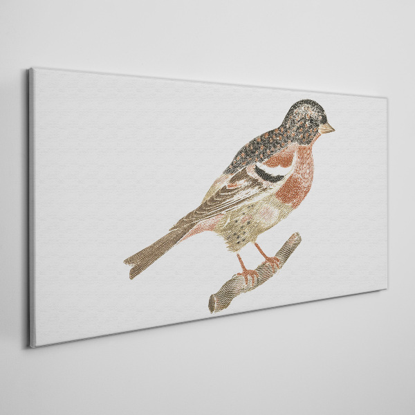 Bird on a branch Canvas Wall art