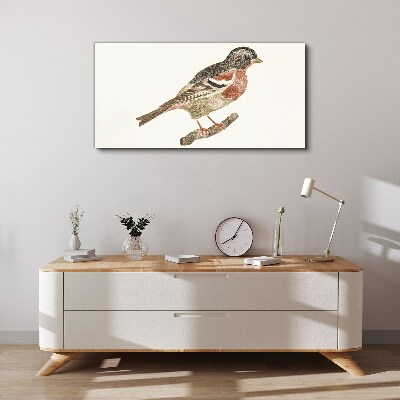 Bird on a branch Canvas Wall art
