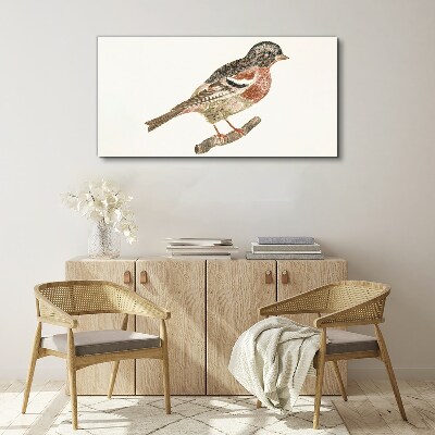 Bird on a branch Canvas Wall art