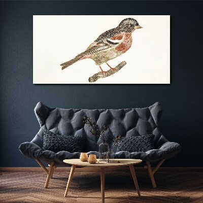 Bird on a branch Canvas Wall art