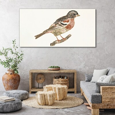 Bird on a branch Canvas Wall art