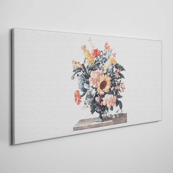 Flower bouquet in a vase Canvas Wall art