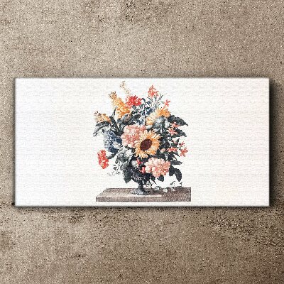 Flower bouquet in a vase Canvas Wall art