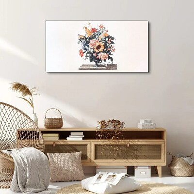 Flower bouquet in a vase Canvas Wall art