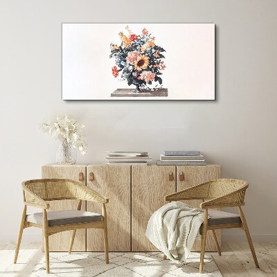 Flower bouquet in a vase Canvas Wall art