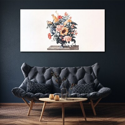 Flower bouquet in a vase Canvas Wall art