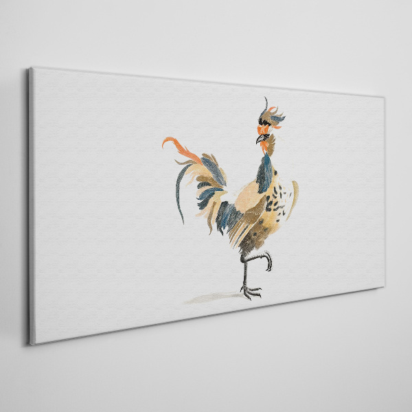 Rooster in watercolor Canvas Wall art