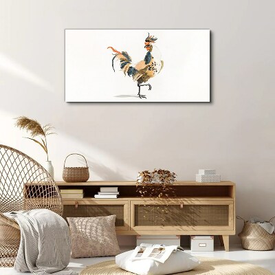 Rooster in watercolor Canvas Wall art