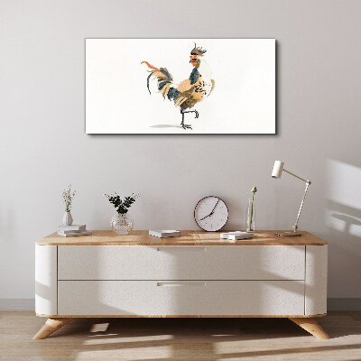 Rooster in watercolor Canvas Wall art