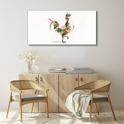 Rooster in watercolor Canvas Wall art