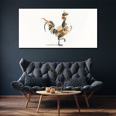 Rooster in watercolor Canvas Wall art
