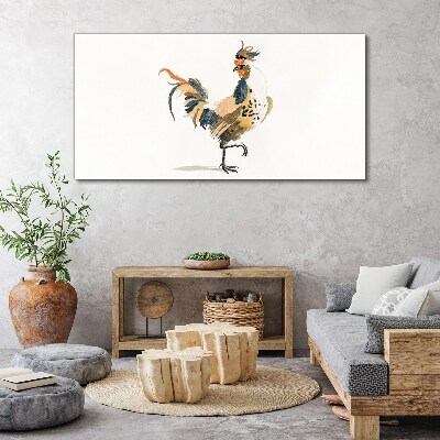 Rooster in watercolor Canvas Wall art