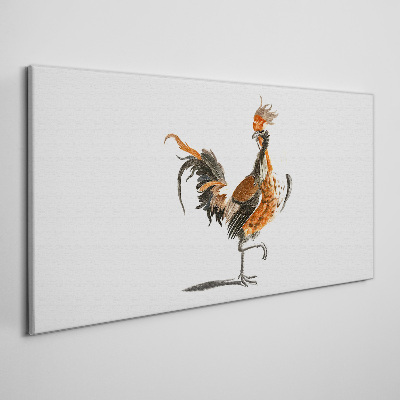 Rooster dancing Canvas Wall art