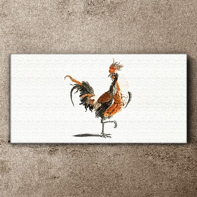 Rooster dancing Canvas Wall art