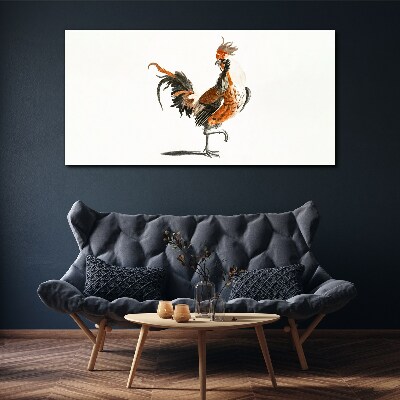 Rooster dancing Canvas Wall art