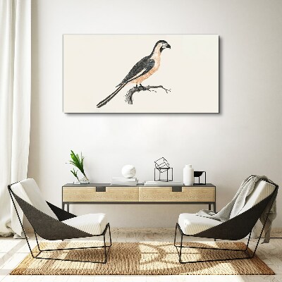 Bird on a branch Canvas Wall art