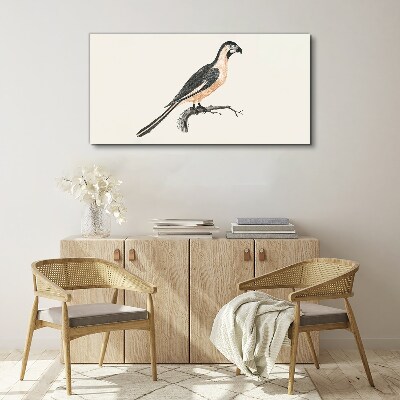 Bird on a branch Canvas Wall art