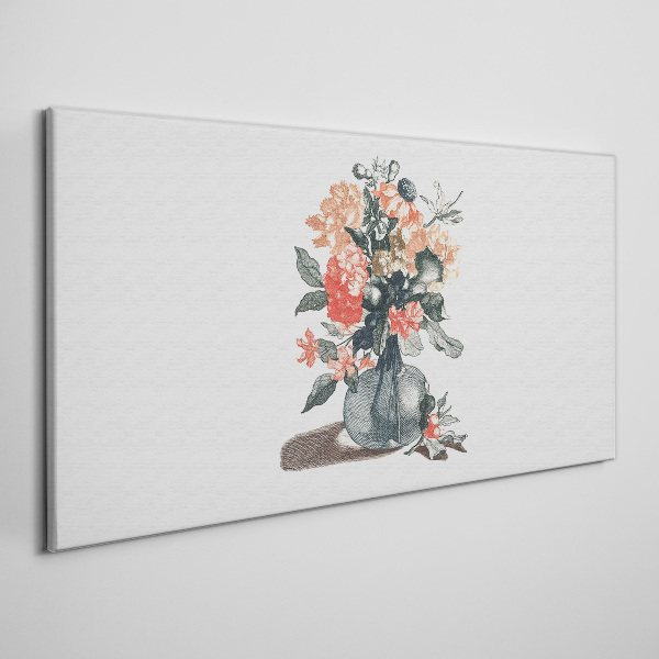 Floral arrangement in a vase Canvas Wall art