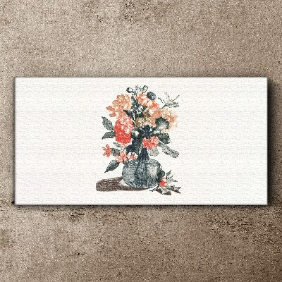 Floral arrangement in a vase Canvas Wall art