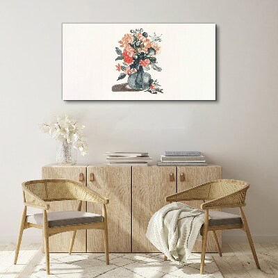 Floral arrangement in a vase Canvas Wall art
