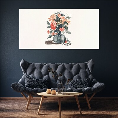 Figure flowers plant Canvas Wall art