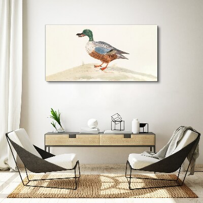 Duck against a background of delicate colors Canvas Wall art