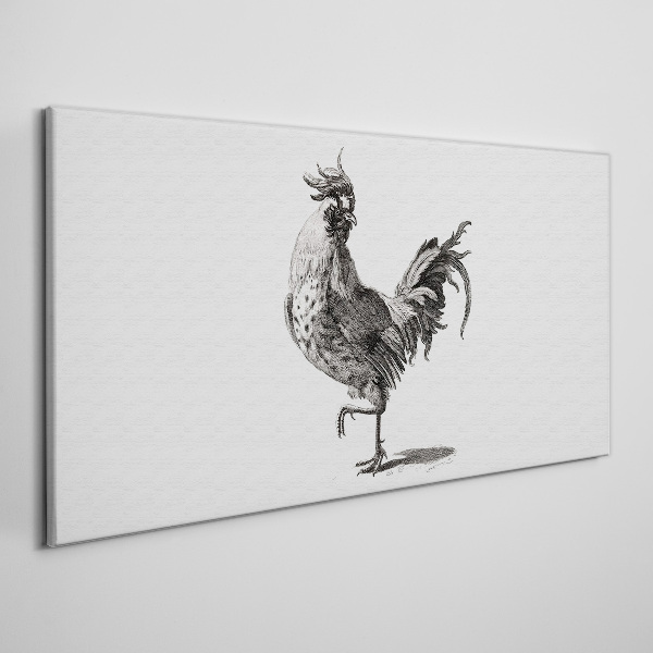 Dancing rooster Canvas Wall art