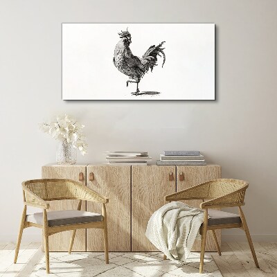 Dancing rooster Canvas Wall art