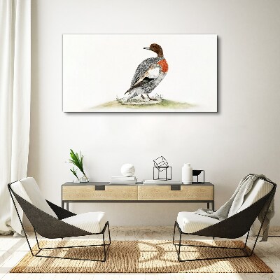 Duck on a natural background Canvas Wall art