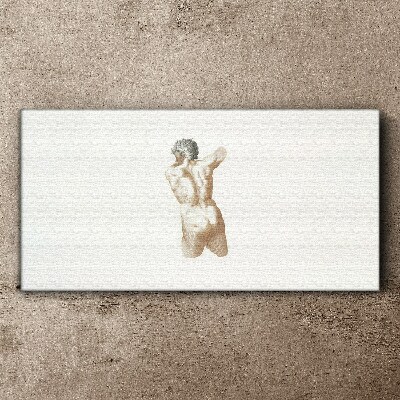 Nude of a man with hair Canvas Wall art