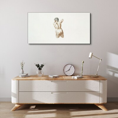 Nude of a man with hair Canvas Wall art