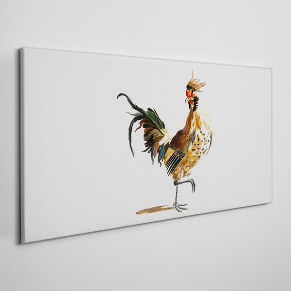 Rooster on the move Canvas Wall art