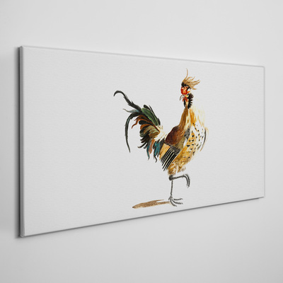 Rooster on the move Canvas Wall art