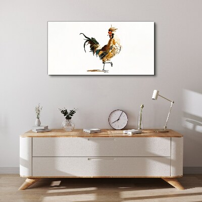 Rooster on the move Canvas Wall art