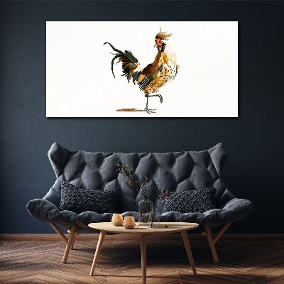 Rooster on the move Canvas Wall art